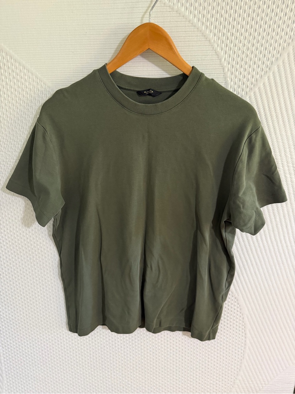 Massimo Dutti T-Shirt in Olive Green